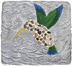Stepping Stone Square Step Gardening Stones with Pebble, Outdoor Walkway Stepping Lawn Stone Set Concrete Material, 31x21cm Tiles for Decorative Garden Path(Color:Birds) - Image 2