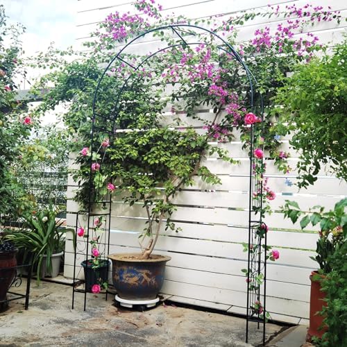 Giantex Garden Arch Trellis, 7.9 FT Metal Wedding Arbor for Ceremony - Image 3