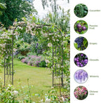 Tall Garden Arch Trellis for Climbing Plants, 87" H Metal Trellis Archway - Image 7