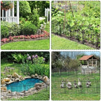 20 Panels No Dig Decorative Garden Fence, 24in(H) x 40ft(L) Animal Barrier, Rustproof Metal Temporary Dog Fence for Outdoor Yard, Patio, Flower Bed - Image 7
