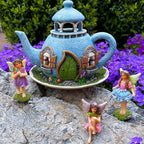 Mood Lab Miniature Garden Decor - Decorative Resin 7.1" H Teapot House Set (4 pcs) - Indoor & Outdoor Garden Decor - Image 5