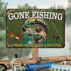 Fishing Décor Gone Fishing Sign Fishing Signs For Home Lodge Décor Fish Décor Gifts For Men Fishing Poster Funny Signs Rustic Fishing Decor 108122001110 - Image 2