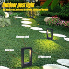Modern Outdoor LED Garden Post Light Simple Waterproof Post Bollard Light Rainproof Landscape Column Lamp Aluminum High Pole Lantern Walkway Pathway Lawn Lamp Fixture Street Lamps - Image 3