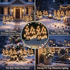 2PCS Solar-Powered Snowman Branch Light, Outdoor Christmas Decorative Light - Image 7