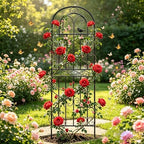 2 Pack 70.8"x19.7" Metal Gardon Trellis for Climbing Plants Outdoor, - Image 3