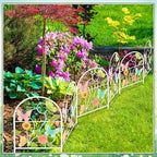 Yaocom 6 Pack Pastel Butterfly Garden Fence 16.5" H x 11.8" W Metal Stake - Image 6