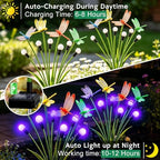 6 Pack Dragonfly Solar Garden Lights Outdoor, 36 LEDs Solar Firefly Lights - Image 5