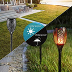 TRENDY Moon Solar Lights Outdoor,Waterproof Flickering Flames Torches Light 96 LED Spotlights Landscape Decor Lighting Dusk to Dawn Auto On/Off Security Torch Light for Garden Patio Driveway (2 Pack) - Image 2