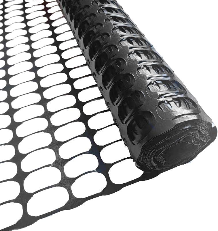 PotatoLife 4'x100' Plastic Mesh Fence Extra Strength with Zip Ties, Black - Image 4