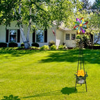 69" Metal Wind Spinners Outdoor with Plant Rack,3 Legs Colorful Windmill - Image 7