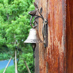 Cast Iron Dinner Bell for Outside, Cast Iron Decorative Door Bell, Decoration Hanging Hand Bell - Hanging Dinner Bell for Playhouse Outside, Decoration - Image 4