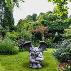 Gargoyle Gothic Statue, Polyresin Yard Flower Decor Sculpture, Indoor Outdoor Office Lawn Desktop Decorations (Hug Knees) - Image 6