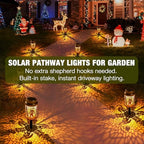 Cooo 4 Pack Solar Lanterns Outdoor Waterproof Bigfoot Sasquatch Christmas Trees Solar Pathway Lights Landscape Path Christmas Gifts for Women Mom Grandma for Outdoor Table Lamps Garden Yard Decor-Gold - Image 5