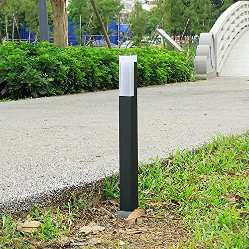 Outdoor Bollard Lights, Modern Square Pathway Lighting, Waterproof LED Landscape Area Light Fixture for Garden, Yard, Walkway, Driveway, Patio, Commercial & Residential 3000K - Image 3