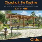 Otdair Christmas Decorations Outdoor 12 Pack, Waterproof Solar Christmas Lights Outdoor with Purple Flame for Christmas Decor, Torch Christmas Lights for Yard, Pathway, Lawn, Patio, Garden, Party - Image 4