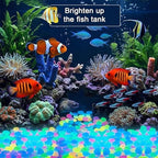 Colorful Glow-in-the-Dark Garden Stones Night Guide Pebbles Rainbow Glow in the Dark Rocks Outdoor Luminous Stones Aquarium Rocks for Garden Path Walkway Yard Fish Tank Decor (Multicolor,600) - Image 2