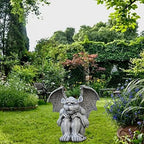 Gargoyle Gothic Statue, Polyresin Yard Flower Decor Sculpture, Indoor Outdoor Office Lawn Desktop Decorations (Squat) - Image 6
