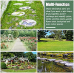 Kunovo 3pcs Garden Décor Stepping Stone, Dimensional Round Walkway Path Stones with Butterflies, Animals or Birds Print, Fun Cute Yard Lawn Step Stone (Size : Butterflies), 58741 - Image 7