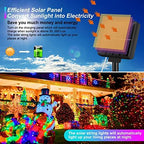 Brightever 4-Pack Solar String Lights Outdoor 288FT, Each 72FT 200 LED Solar Fairy Lights Waterproof, 8 Modes RGB Twinkle Lights for Christmas, Halloween, Party, Wedding Decorations(Multicolored) - Image 4