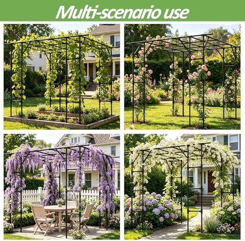 Grape Vine Trellis,Heavy Duty Metal Plant Support Trellis-113L*81W*96H in - Image 7