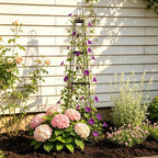 Wrought Iron Obelisk Trellis Sturdy Durable Easy Install Climbing Plants - Image 6