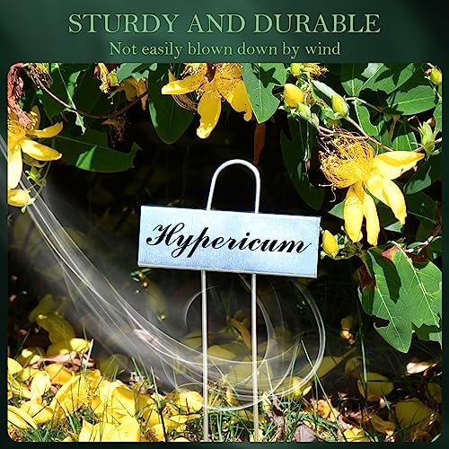 50 Pack Metal Plant Labels for Outdoor Garden Waterproof Plant Markers, Labels Garden Markers for Seedlings Herbs Vegetable Greenhouse Gifts, with Pen - Image 5