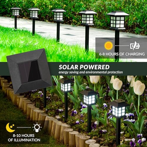 SOLPEX Solar Lights Outdoor Pathway Walkway Garden Solar Light Outside 16Pc - Image 4