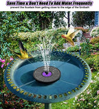 SZMP Solar Fountain Upgraded 100% Glass Panel & Solar Fountain 3.5W Bird Bath Fountains with Flower 2023 Upgraded Glass Panel (Black) - Image 7
