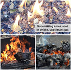 GRISUN 20 Lbs Fire Glass 1/2 Inch for Fire Pit, Pacific Ocean Blue - Image 4