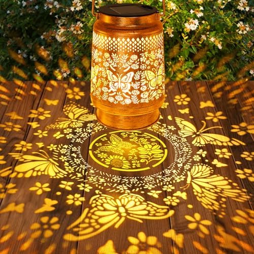 Solar Lanterns Outdoor Butterfly Garden Decor, Birthday Gifts for Women Mom - Image 2