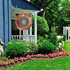 FONMY Stainless Steel Wind Spinner Worth Gift Indoor Outdoor Garden Decoration Crafts Ornaments 12 inch Multi Color Mandala Wind Spinners - Image 6