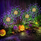 PEVOROS Solar Halloween Garden Lights Outdoor, Purple/Yellow/Green, 6 Pack by PEVOROS