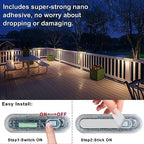 DetarZinLED Solar Step Lights Outdoor IP68 Waterproof 6 Pack Warm White Bar - Image 6