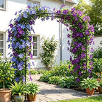 DoCred 87" H x 79" L Garden Arch Trellis, Metal Trellis for Climbing Plants - Image 2