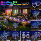 btfarm 8 Pack Solar Garden Lights Outdoor, 8 Modes Firework Lights Outside - Image 4
