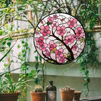 Pink Cherry Blossoms Stained Glass Window Hanging Suncatcher Gifts 15" - Image 5