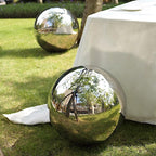 Balsa Circle 20 in Silver Stainless Steel Globe Gazing Reflective Mirror Balls Outdoor Garden Decor Centerpieces Wedding Party Events Reception Home Decorations Modern Ornaments Landscaping Accents - Image 4