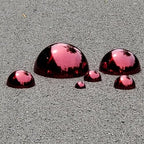 6Pcs Hemisphere Gazing Ball, Stainless Steel Mirror Polished Hollow Half Balls, Seamless Gazing Hemisphere Hollow Floating Reflective Hemisphere for Home Pond Outdoor Wall Decor (Red) - Image 3