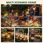 SOLPEX Solar Garden Lights Outdoor, 8 Pack Firework Lights, Warm White - Image 6