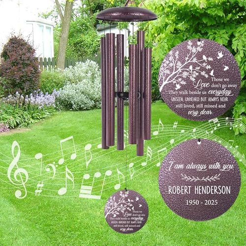 Personalized Tree Memorial Wind Chimes, in Loving Memory of Loved One - Image 2