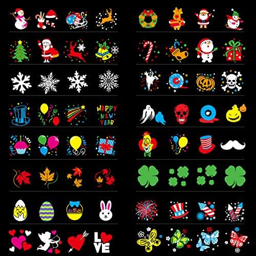 Christmas Halloween Lights Projector Outdoor,Holiday Projector Light,Waterproof Indoor Remote Control LED Projector Lights,16 Slides Holiday Light Party Garden House Kids Room Night Light - Image 2