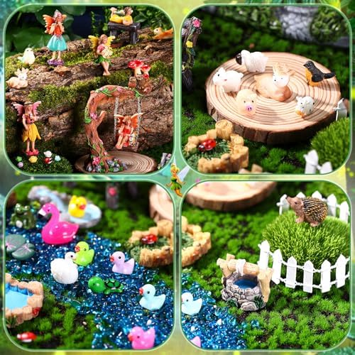 HyDren 100 Pcs Mushroom House Fairies Miniatures Figures Garden Accessories - Image 3