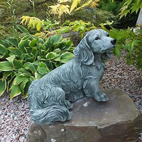 Outdoor Garden Dachshund Dog Statue Concrete Dachshund Dog Figurine Detailed Puppy Sculpture - Image 3