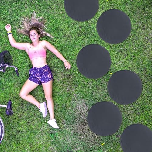4Pcs Large Stepping Stones Outdoor Garden Walkway, Durable Plastic Pavers for Patio, Pathway, and Landscaping, Weatherproof Stepping Stones with Ground Stakes for Easy Installation (Round Grey) - Image 5