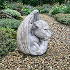 OLOMA Sleeping Winged Gargoyle Cement Sculpture Fantasy Gothic Garden Statue Mythical Creature Concrete Lawn Ornament Handcrafted Outdoor Decor Yard Art Garden Stone Weather Proof Figure - Image 2