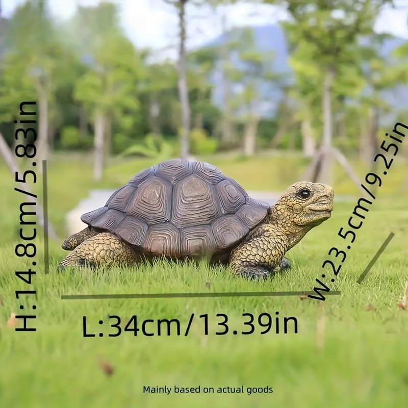 Garden Turtle Statue Decoration, Large Realistic Tortoise Figurine, Outdoor Lawn Ornament Garden Outdoor Courtyard, Lawn Landscape, Swimming Pool Decoration, Festival and Birthday Gifts - Image 3