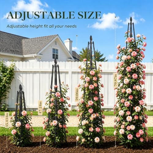 Alisisfores Garden Trellis for Climbing Plants, 71-inch - Image 2
