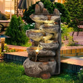 MAGIC UNION 6-Tier Cascading Rock Water Fountain, Natural Stone Look，27" H by MAGICUNION-THEMAGICUNIVERSE