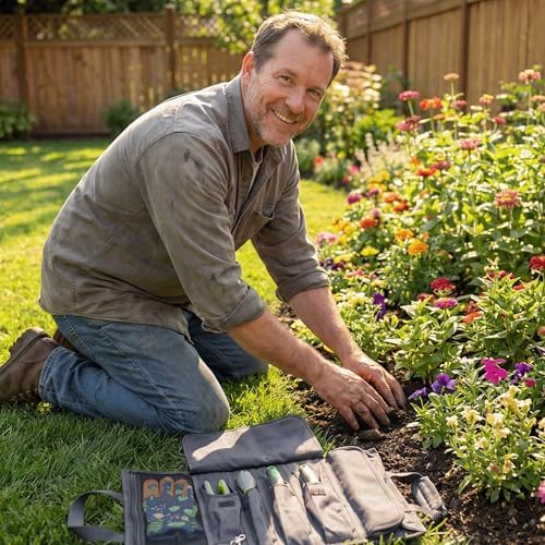 OGRE Roll-Up Garden Tool Bag Only, Heavy-Duty Organizer with 6 Pockets - Image 6