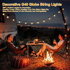 100ft 2-Pack Outdoor String Lights, G40 LED Globe Waterproof Patio Lights - Image 6